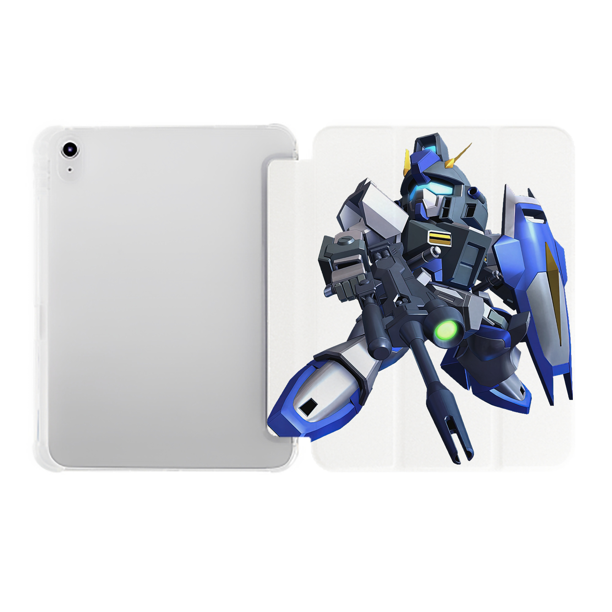 （画像用） 機動戦士ガンダム Mobile Suit Gundam IPad ケース ペン収納付き 三つ折りスタンド PUレザー×シリコン 対応機種9.5/10.5/10.9インチ